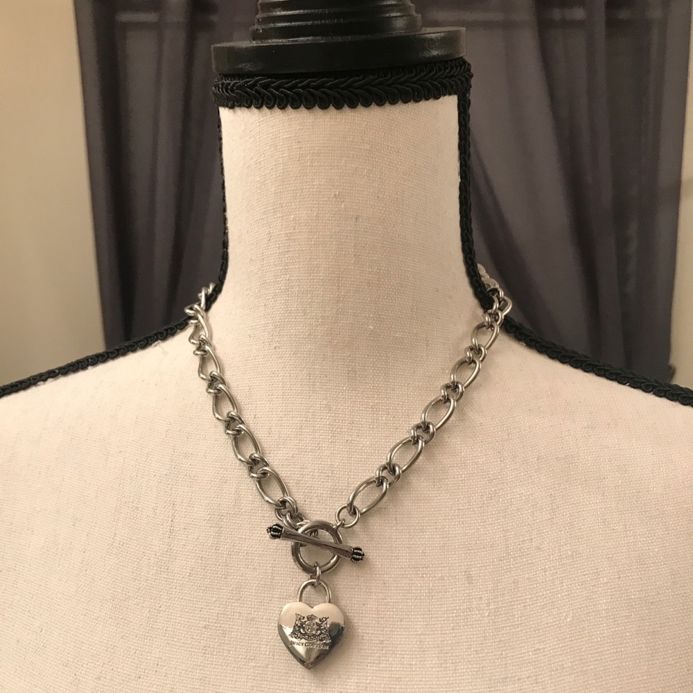 GUC Juicy Couture Toggle Heart choker necklace